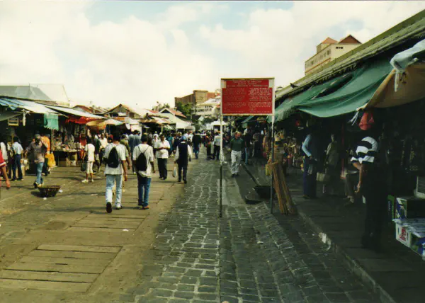 Market in Port Louis, the capital city of Mauritius