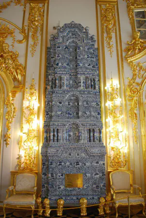 Stove in Delft tiles