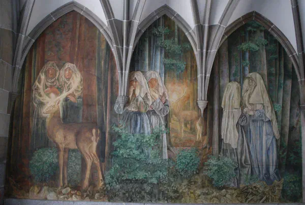 Paintings at the south wall of Fraumünster
