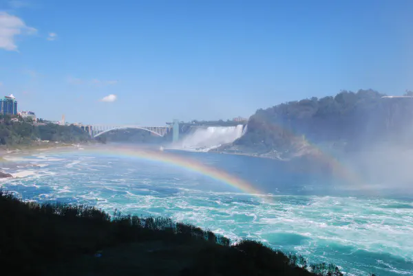 Double rainbow seen in the mist of the Horseshoe Falls