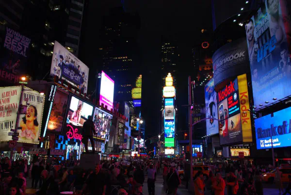 Times Square at night