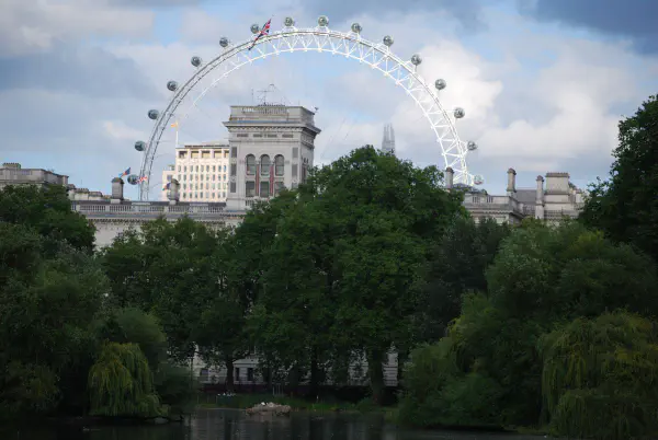 The London Eye as seen from St. James