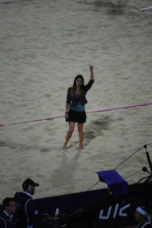 Layla Anna-Lee - One of four hosts of the beach volleyball tournament