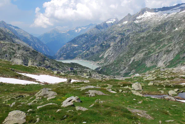 On top of the Grimsel pass. The lake is the Grimselsee.