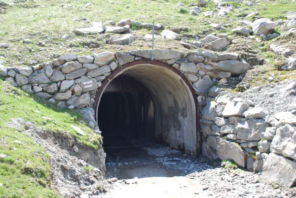 It was pretty cold in the tunnel and very wet but without it we would have to climb over the mountain