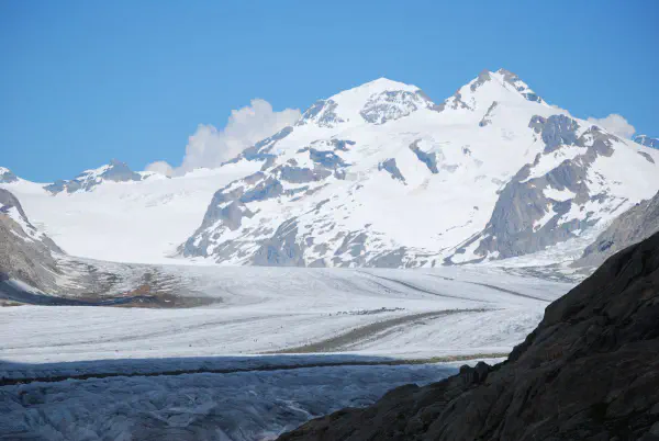 Looking back up the glacier. More information over the glacier can be found [url=http://en.wikipedia.org/wiki/Aletsch_Glacier]here[/url]