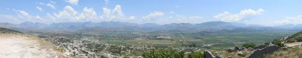 Panoramic view from Lëkursi Castle